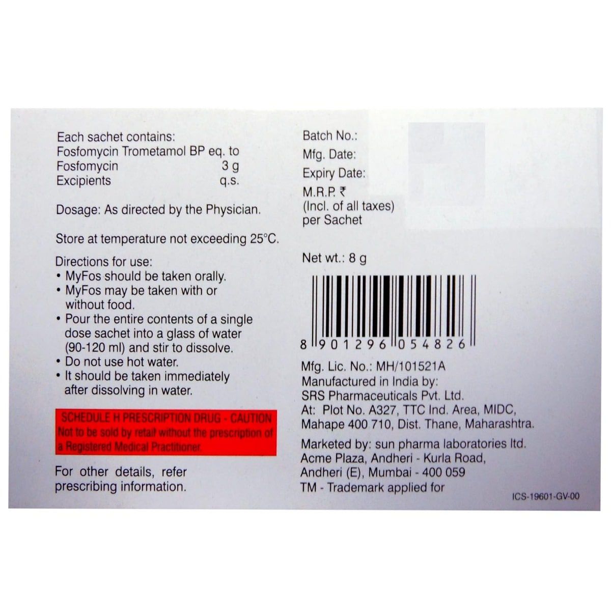 Myfos Sachet 8 gm Price, Uses, Side Effects, Composition Apollo Pharmacy