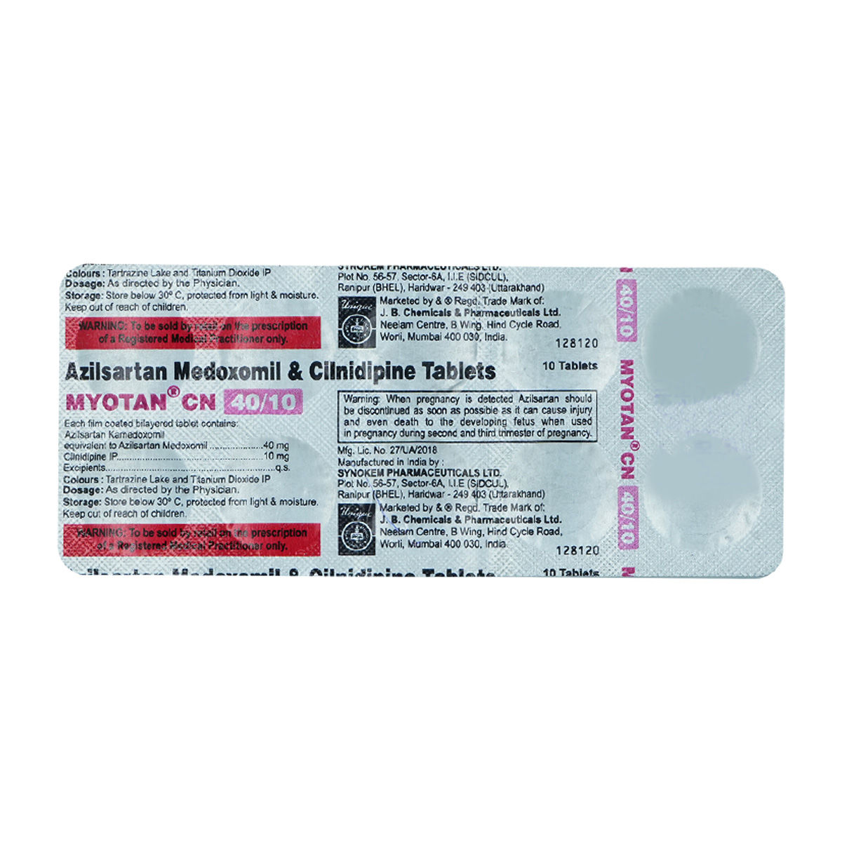 Buy Myotan CN 40/10 Tablet 10's Online