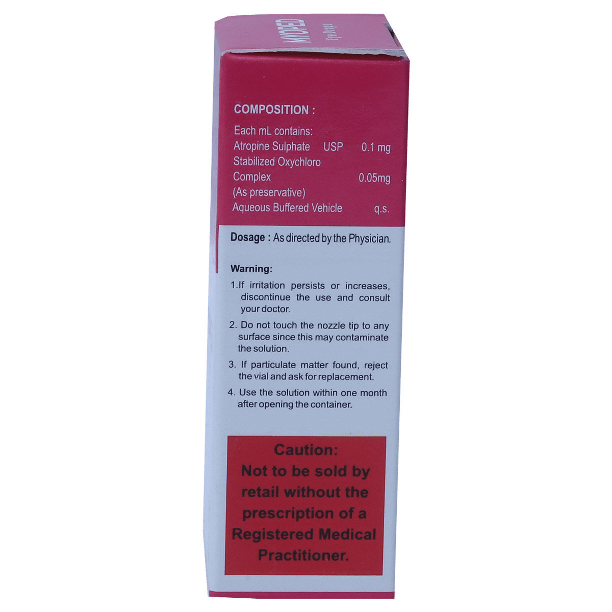 Myoped 0.01% Paed Eye Drops 5 ml, Pack of 1 EYE DROPS Myoped 0.01% Paed Eye Drops 5 ml, Pack of 1 EYE DROPS