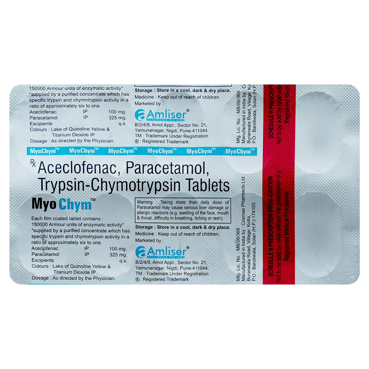 Myochym Tablet 10's, Pack of 10 TabletS Myochym Tablet 10's, Pack of 10 TabletS