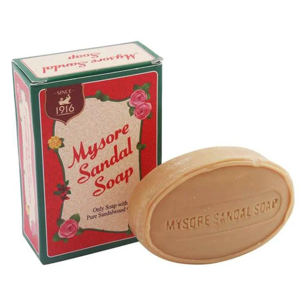 Mysore Sandal Soap 125 gm | Pure Sandalwood Oil | Keeps Skin Glowing, Bleamish Fress &amp; Beautiful, Pack of 1