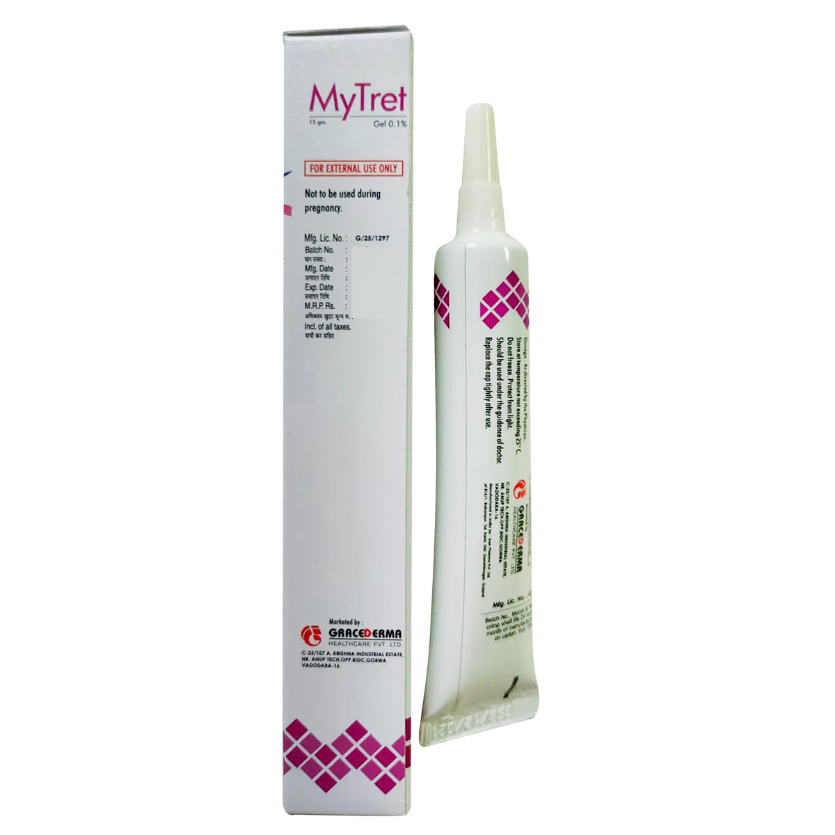 Mytret 0.1% Gel 15 gm, Pack of 1 Gel Mytret 0.1% Gel 15 gm, Pack of 1 Gel