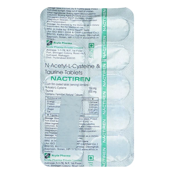 Nactiren Tablet 10's, Pack of 10