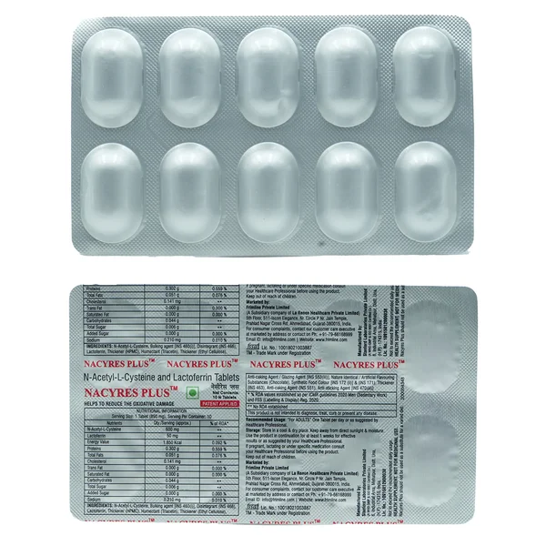 Nacyres Plus Tablet 10's, Pack of 10 TabletS