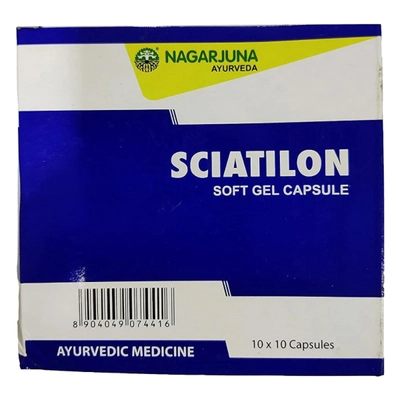 Nagarjuna Ayurveda Sciatilon, 100 Softgel Capsules, Pack of 1