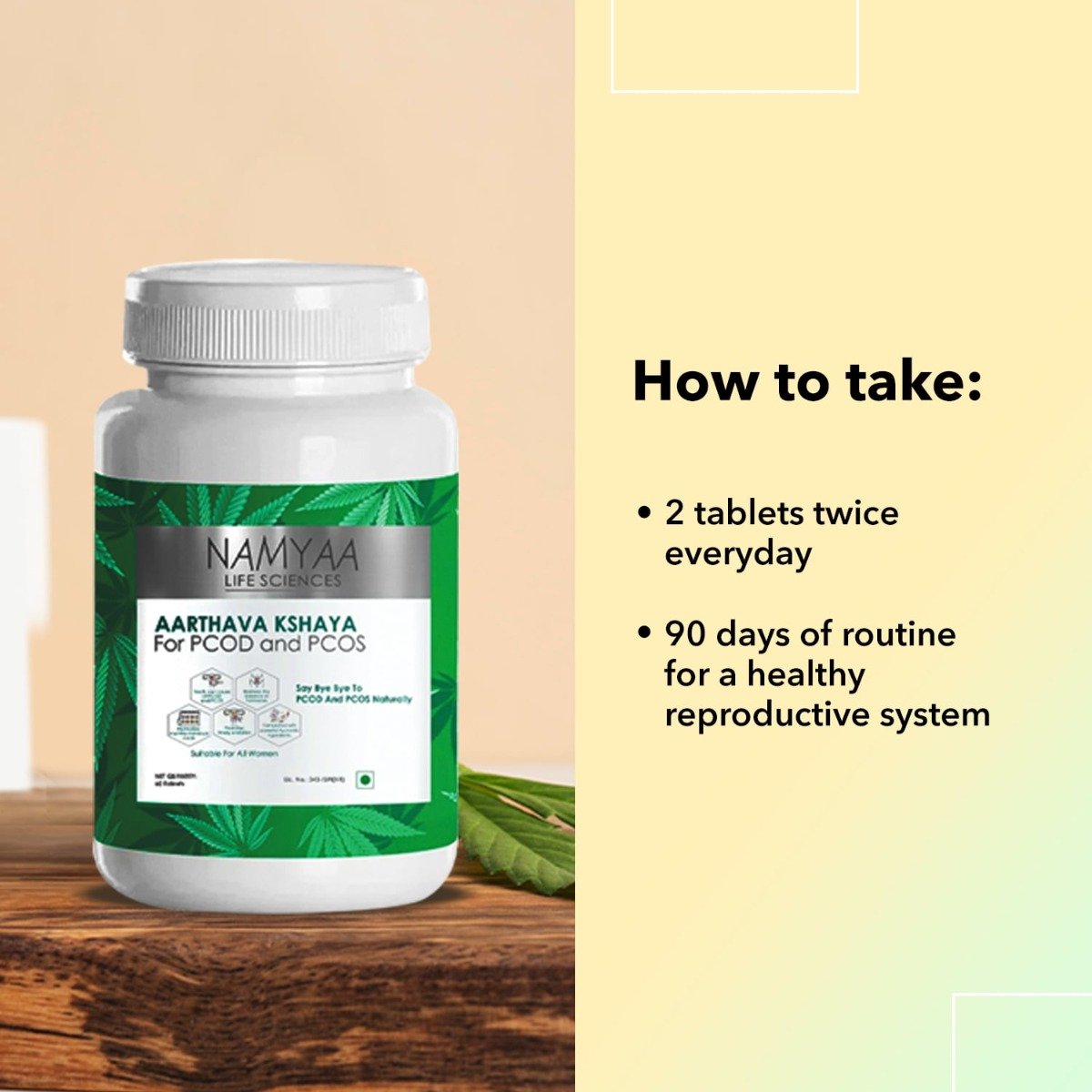 Namyaa Aarthava Kshaya for PCOD & PCOS, 60 Tablets, Pack of 1 Namyaa Aarthava Kshaya for PCOD & PCOS, 60 Tablets, Pack of 1