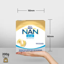 Nestle Nan Lo-Lac Infant Formula (Up to 24 Months) Powder, 200 gm Refill Pack, Pack of 1
