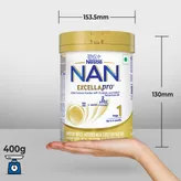 नेस्ले नैन एक्सेलाप्रो इन्फेंट फॉर्मूला स्टेज 1 (6 महीने तक) पाउडर, 400 ग्राम, 1 का पैक