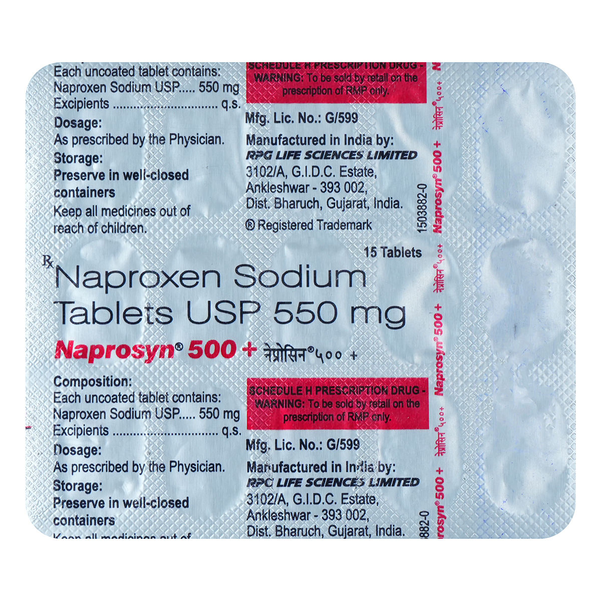 Buy Naprosyn 500+ Tablet 15's Online