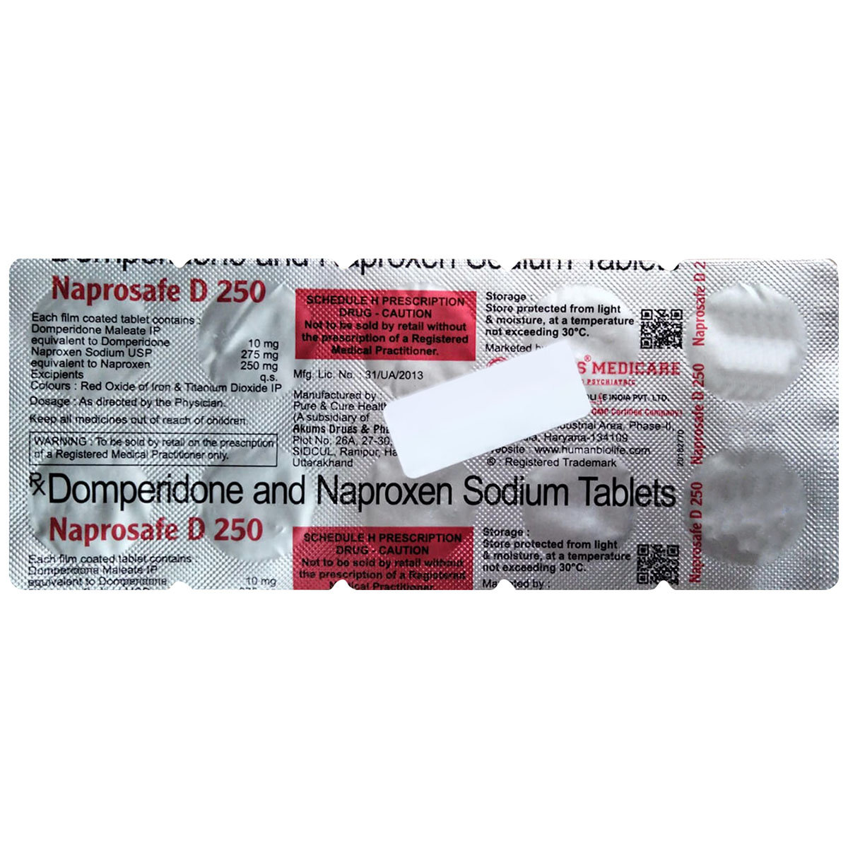 Naprosafe D 250 Tablet 10's, Pack of 10 TABLETS Naprosafe D 250 Tablet 10's, Pack of 10 TABLETS