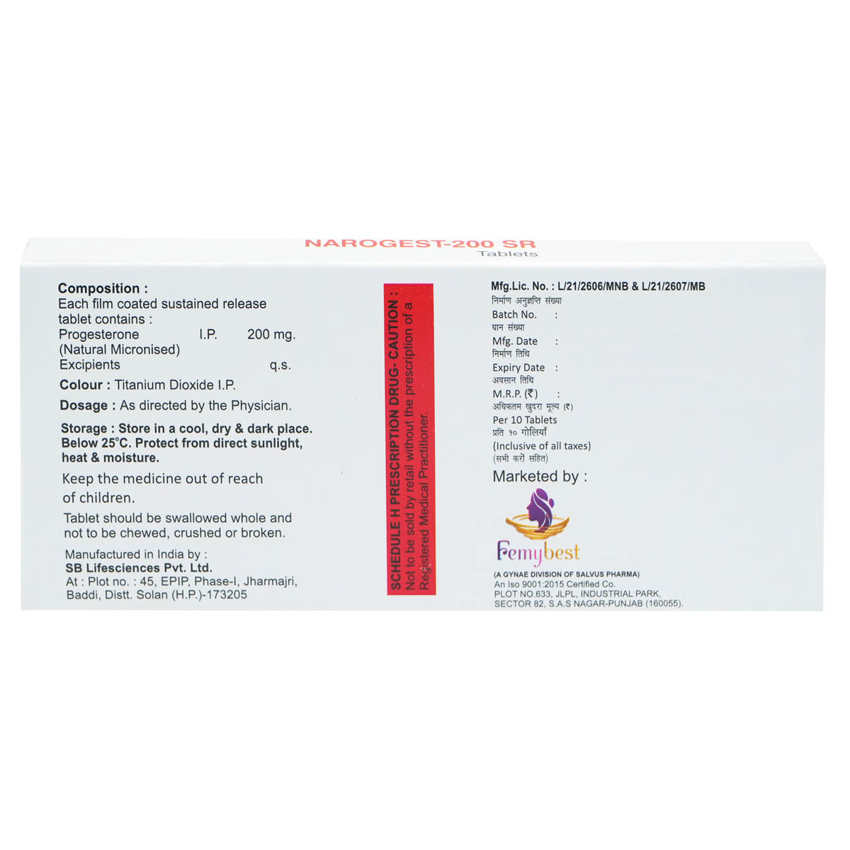 Narogest-200 SR Tablet 10's, Pack of 10 TabletS Narogest-200 SR Tablet 10's, Pack of 10 TabletS
