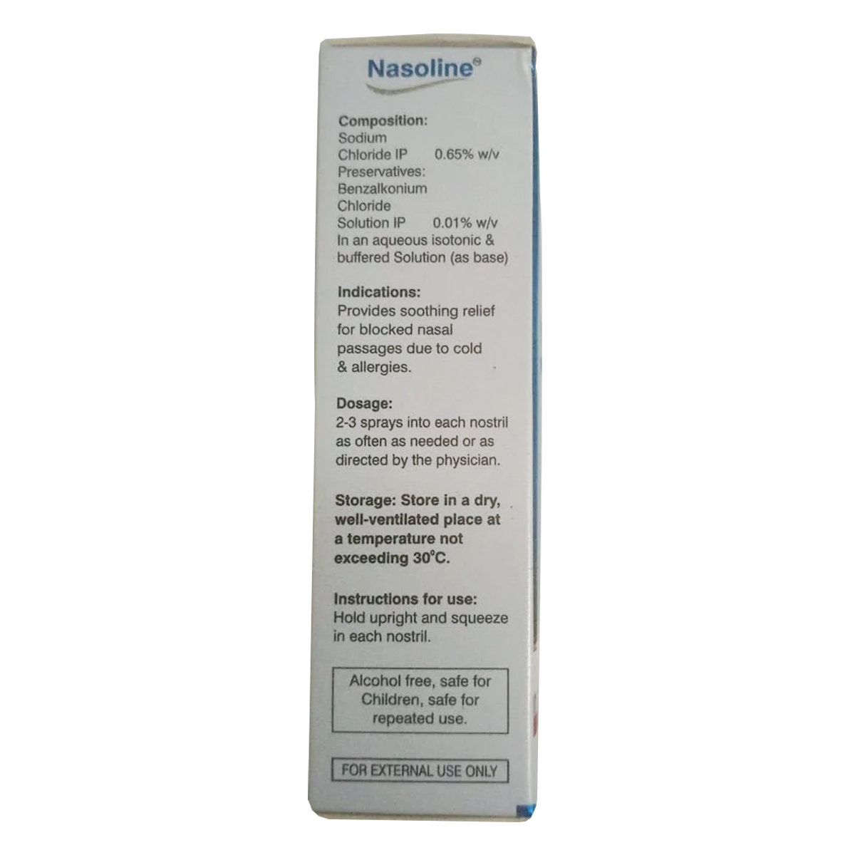 Nasoline 0.65%W/V Nasal Spray 10 Ml, Pack of 1 DROPS Nasoline 0.65%W/V Nasal Spray 10 Ml, Pack of 1 DROPS