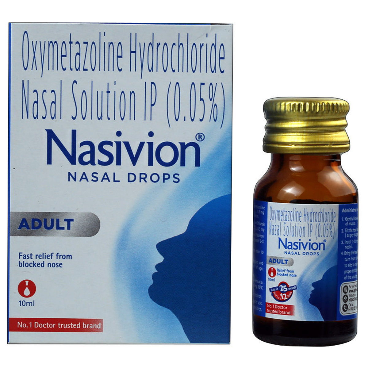 Nasivion Adult Nasal Drops 10 ml, Pack of 1 Drops Nasivion Adult Nasal Drops 10 ml, Pack of 1 Drops