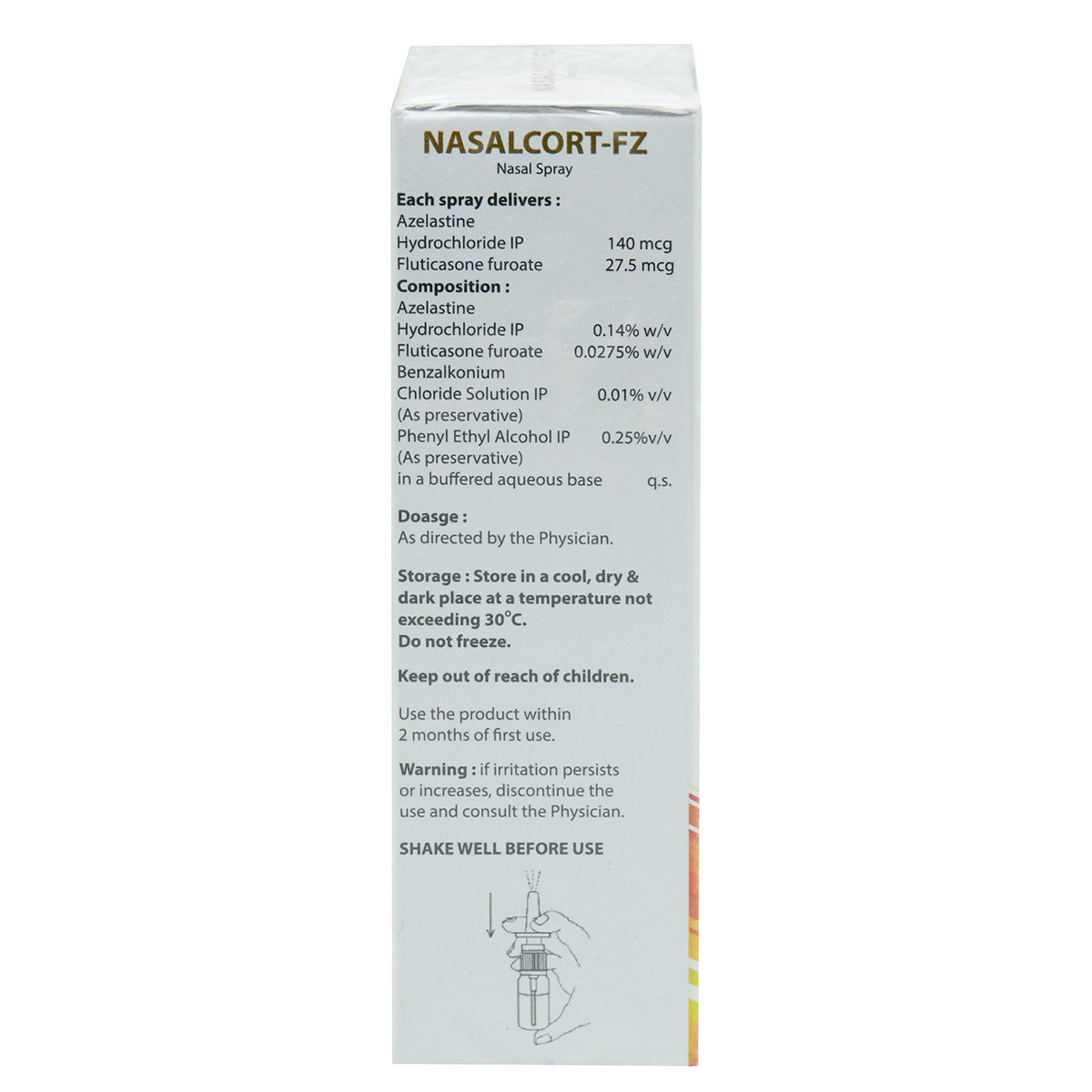 Nasalcort-FZ Nasal Spray 70 MDI, Pack of 1 NASAL SPRAY Nasalcort-FZ Nasal Spray 70 MDI, Pack of 1 NASAL SPRAY