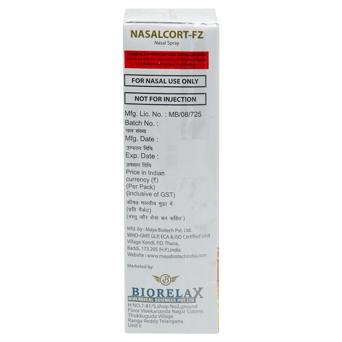 Nasalcort-FZ Nasal Spray 70 MDI, Pack of 1 NASAL SPRAY Nasalcort-FZ Nasal Spray 70 MDI, Pack of 1 NASAL SPRAY
