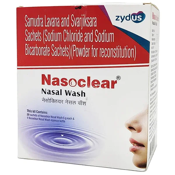 Nasoclear Nasal Wash Kit Sachet, 5gm x 20 Sachets, Pack of 1