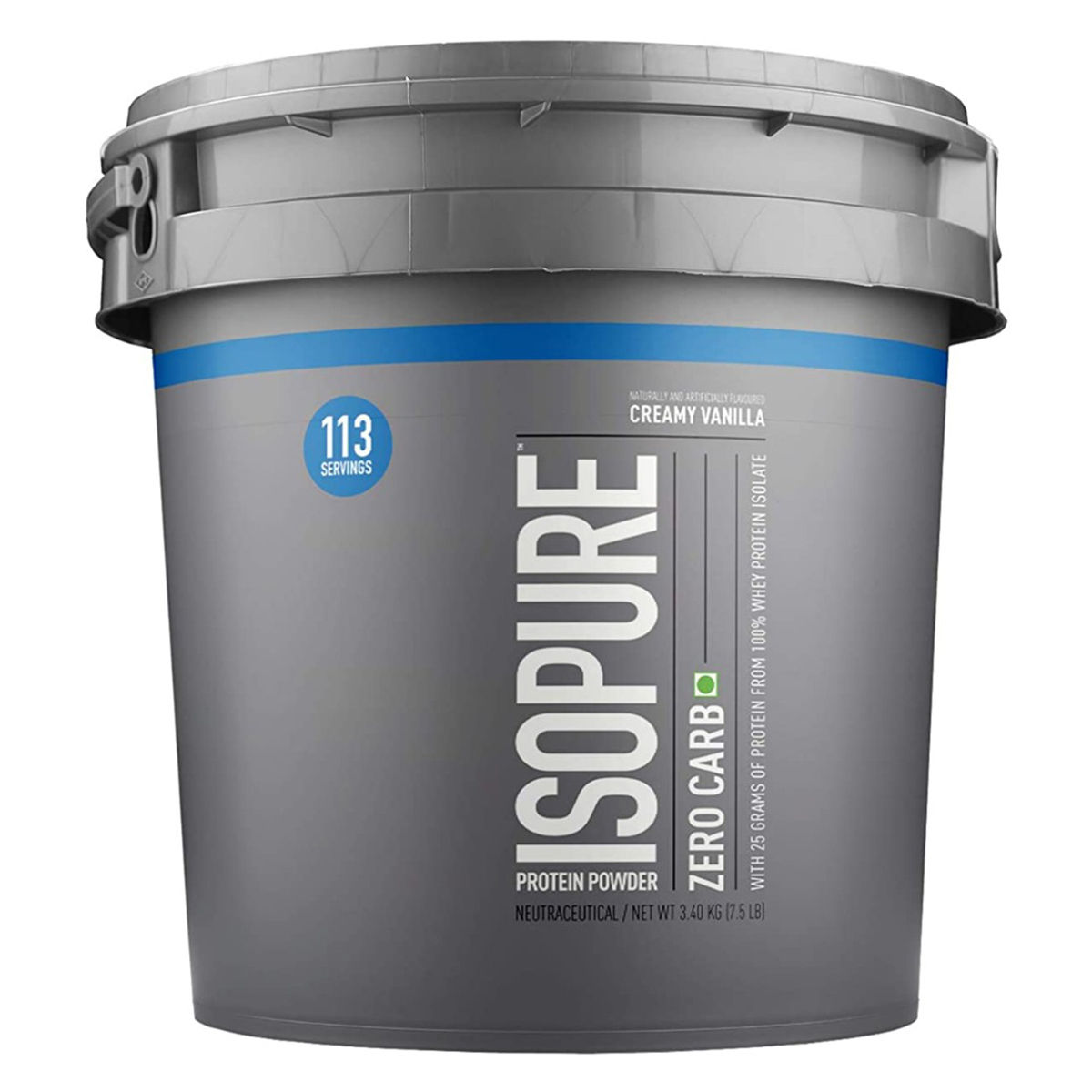 Buy Isopure Zero Carb 100% Whey Protein Isolate Creamy Vanilla Flavour Powder, 7.5 lb Online