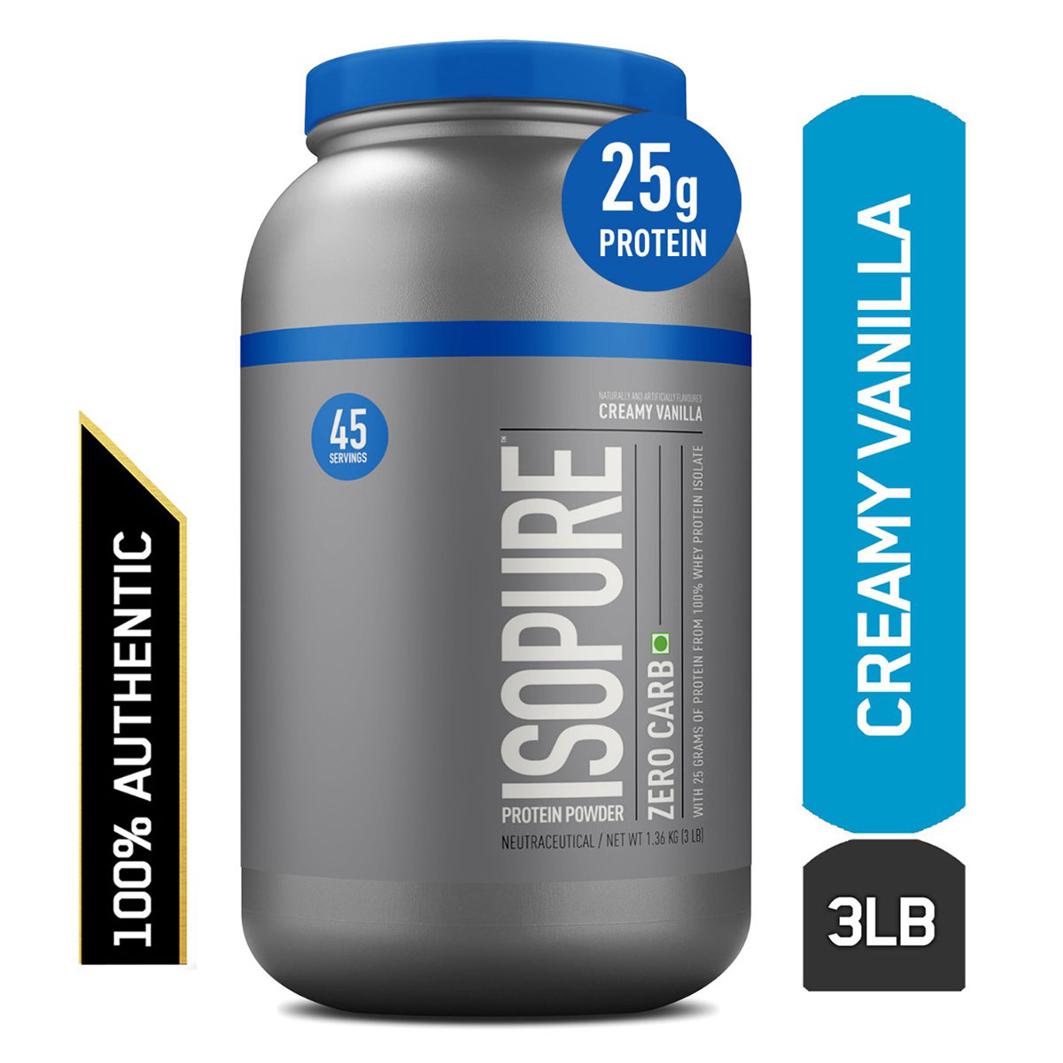 Isopure Zero Carb 100 Whey Protein Isolate Creamy Vanilla Flavour Powder, 3 lb Price, Uses