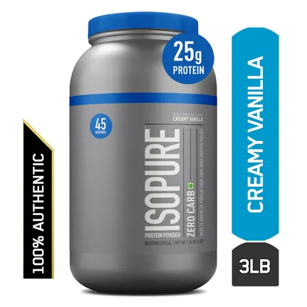 Isopure Protein Powder, Zero Carb Protein, Creamy Vanilla - 1 lb