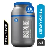 Isopure Zero Carb 100% Whey Protein Isolate Creamy Vanilla Flavour Powder, 3 lb, Pack of 1
