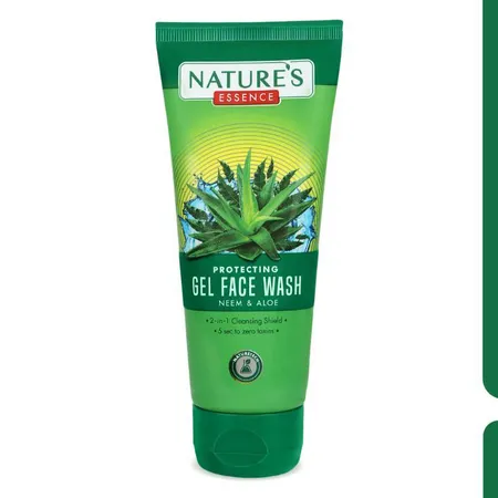 Nature's Essence Protecting Gel Face Wash 65 ml | Neem & Aloe Vera | Cleanses, Hydrates & Moisturises | For All Skin Type