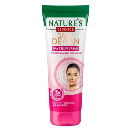 Nature's Essence Daily DE+TAN Day Serum Cream 50 ml | Reduces Tan, Dark Spots & Dullness | 3X Glow All Day | For Morning & Evening Use | For All Skin Type