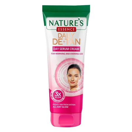 Nature's Essence Daily DE+TAN Day Serum Cream 100 ml | Reduces Tan, Dark Spots & Dullness | 3X Glow All Day | For Morning & Evening Use | For All Skin Type