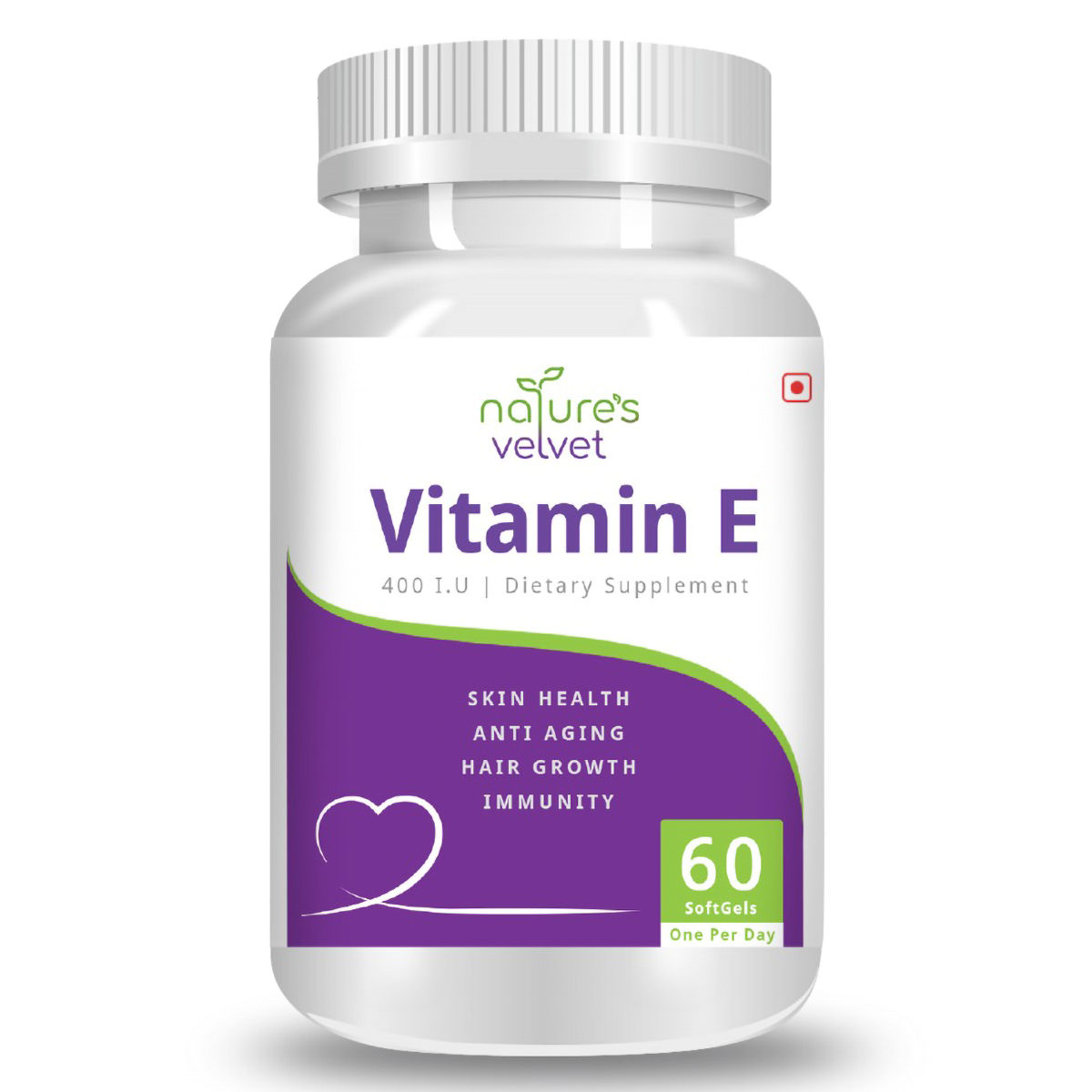 Buy Nature's Velvet Vitamin E 400 IU, 60 Softgels Online