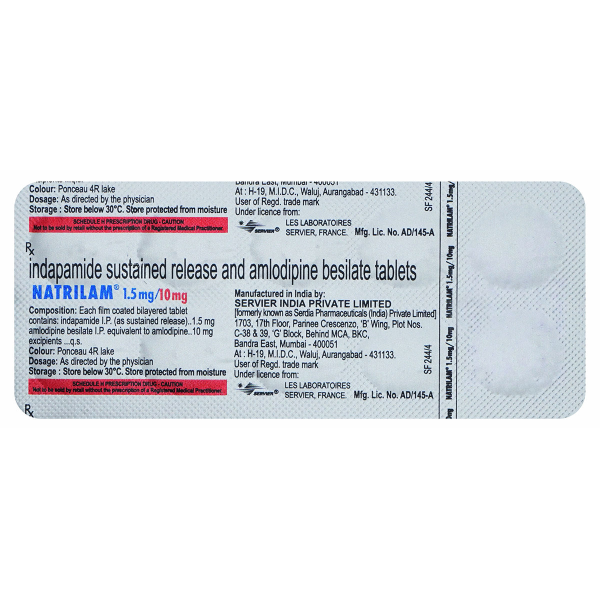 Buy Natrilam 1.5/10 mg Tablet 10's Online