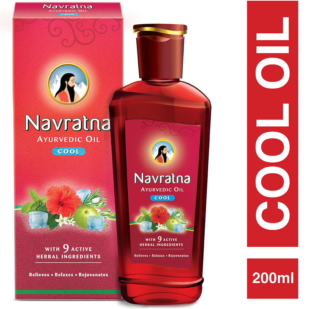 Buy Navratna Ayurvedic Cool Hair Oil, 200 ml Online