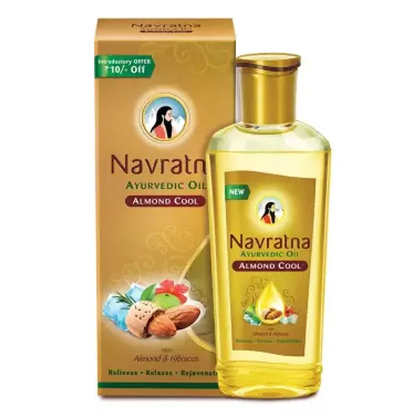 Navratna Almond Ayurvedic Cool Hair Oil, 100 ml, Pack of 1