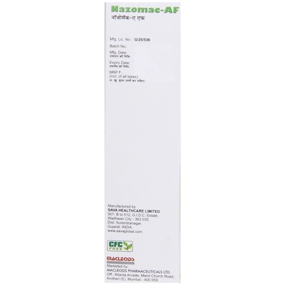 Nazomac-AF Nasal Spray 12 ml, Pack of 1 Nasal Spray