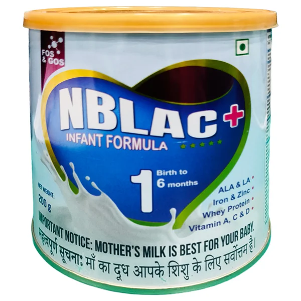 Nblac Plus Stage-1 Infant Formula Powder, 200 gm Tin