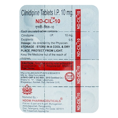 ND-Cil-10 Tablet 10's, Pack of 10 TabletS