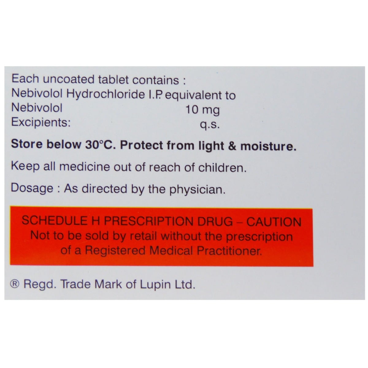 Nebistar 10 Tablet 15's, Pack of 15 TabletS Nebistar 10 Tablet 15's, Pack of 15 TabletS