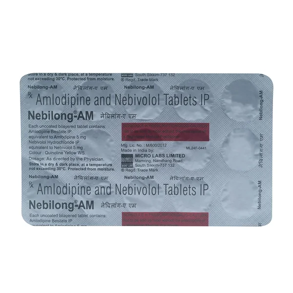 Nebilong-AM Tablet 15's, Pack of 15 TabletS
