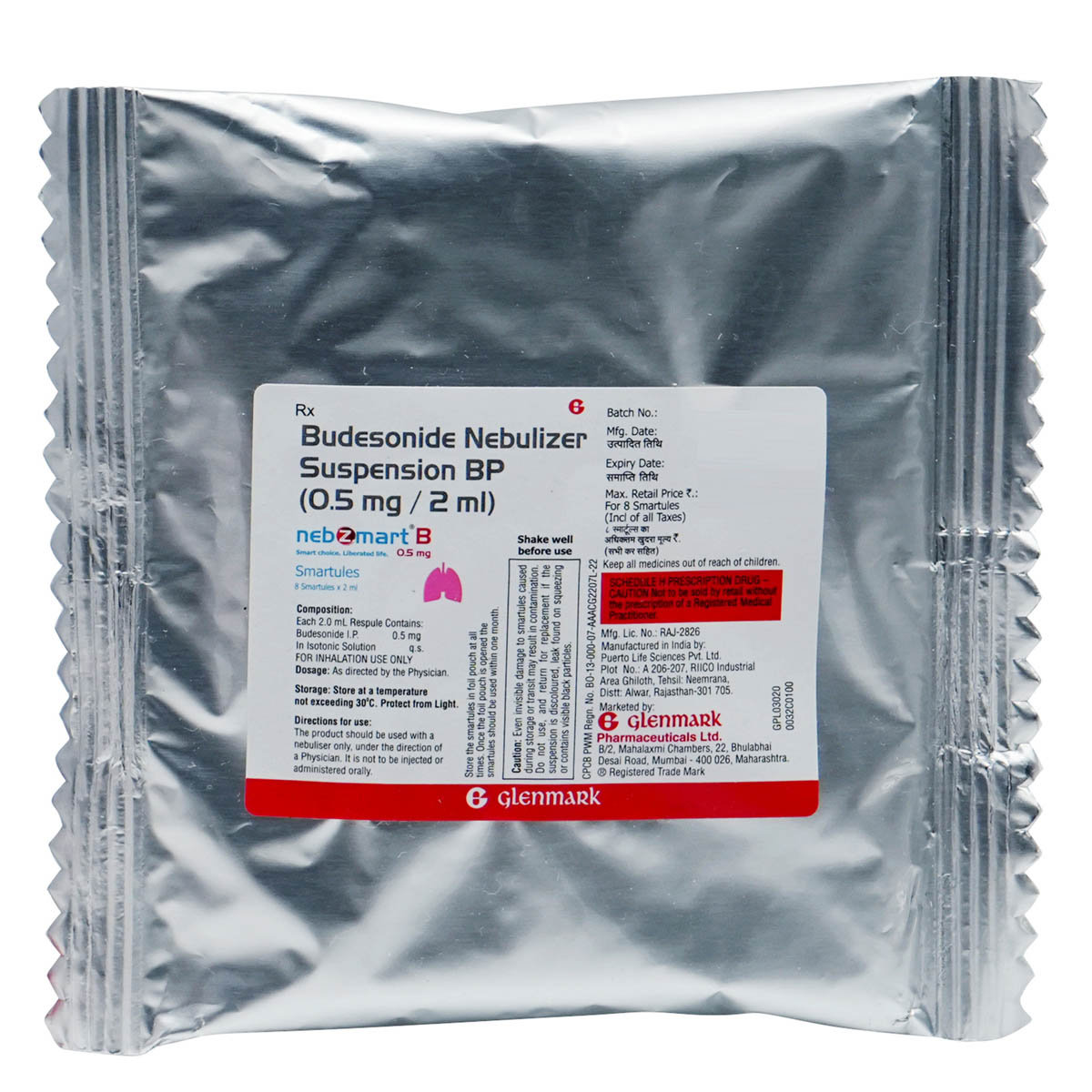 Nebzmart B 0.5 mg Respules 8 x 2 ml, Pack of 1 Respules Nebzmart B 0.5 mg Respules 8 x 2 ml, Pack of 1 Respules