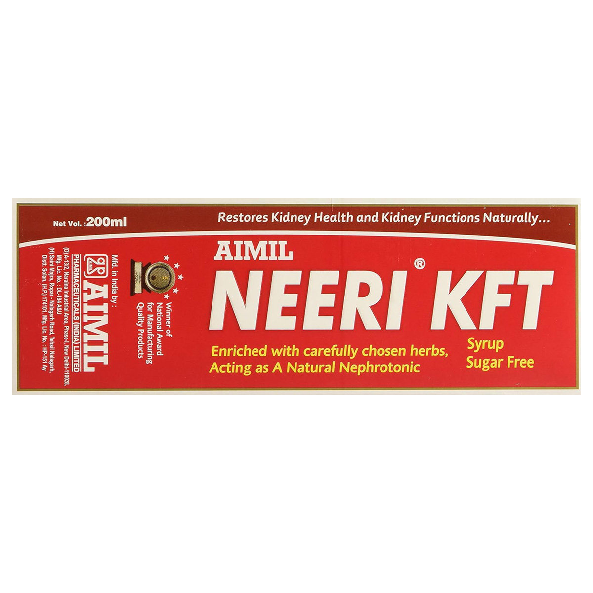 Aimil Neeri KFT Syrup 200 ml, Pack of 1 Aimil Neeri KFT Syrup 200 ml, Pack of 1