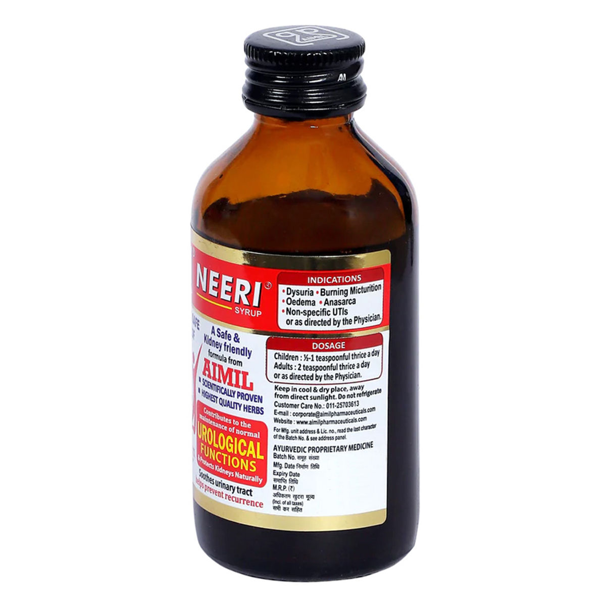 Aimil Neeri Sugar Free Syrup, 100 ml, Pack of 1 Aimil Neeri Sugar Free Syrup, 100 ml, Pack of 1