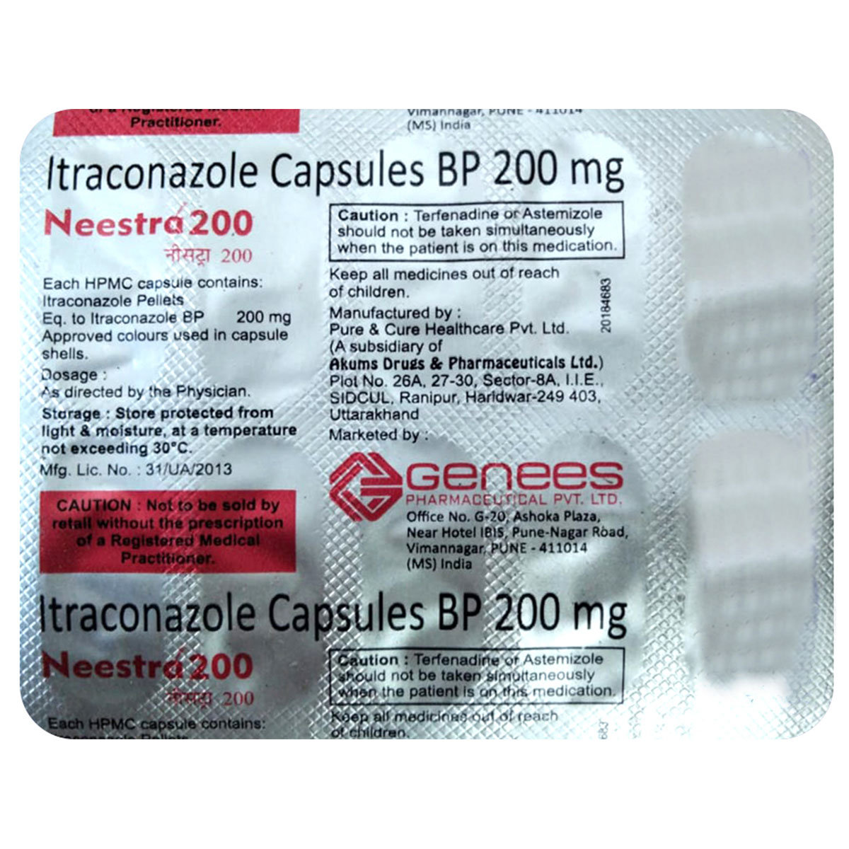 Neestra 200 Capsule 10's, Pack of 10 CAPSULES Neestra 200 Capsule 10's, Pack of 10 CAPSULES
