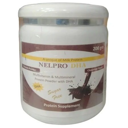 Nelpro-DHA Sugar Free Chocolate Flavour Powder, 200 gm