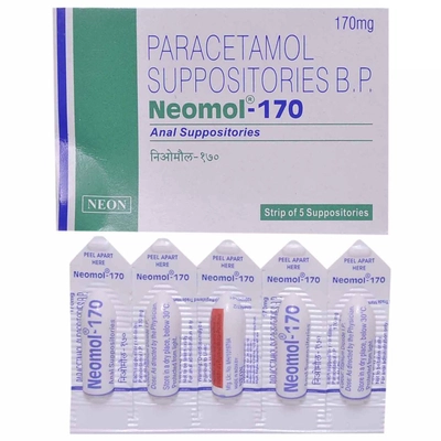 Neomol-170 Suppositories 5's, Pack of 5 SUPPOSITORIESS