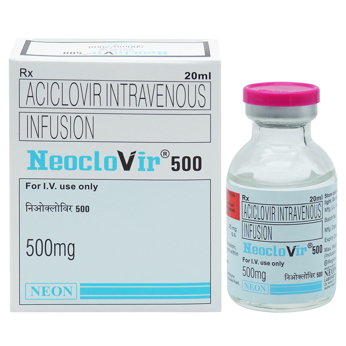 Neoclovir 500 mg Injection 1's, Pack of 1 Injection Neoclovir 500 mg Injection 1's, Pack of 1 Injection