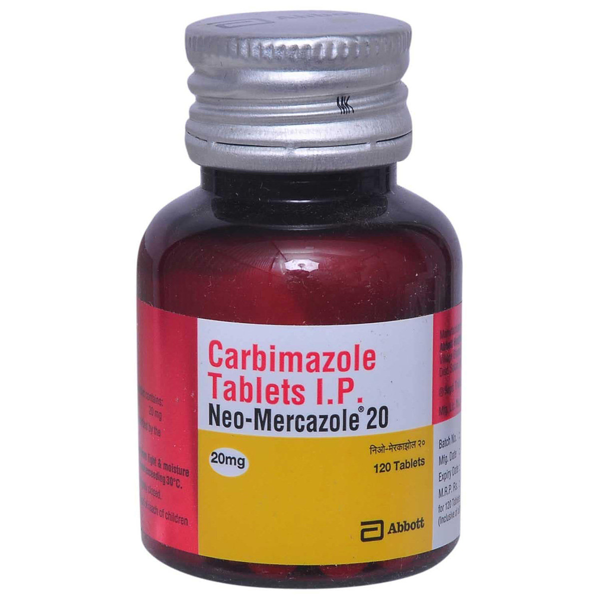 Neo-Mercazole 20 Tablet 120's, Pack of 1 TABLET Neo-Mercazole 20 Tablet 120's, Pack of 1 TABLET