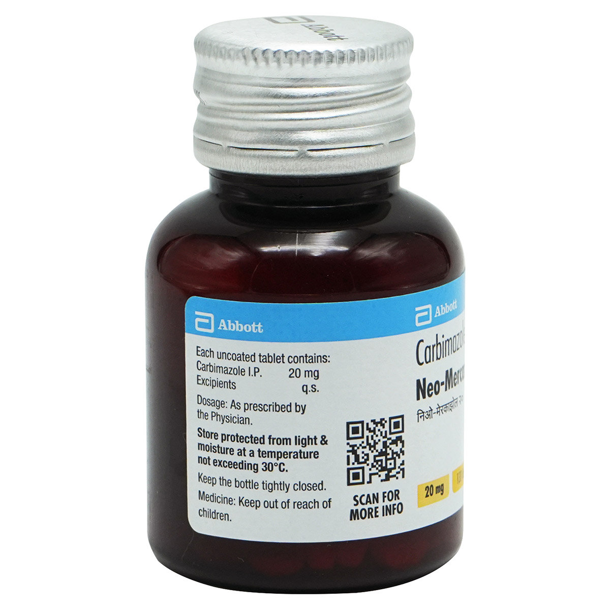 Neo-Mercazole 20 Tablet 130's, Pack of 1 TABLET Neo-Mercazole 20 Tablet 130's, Pack of 1 TABLET