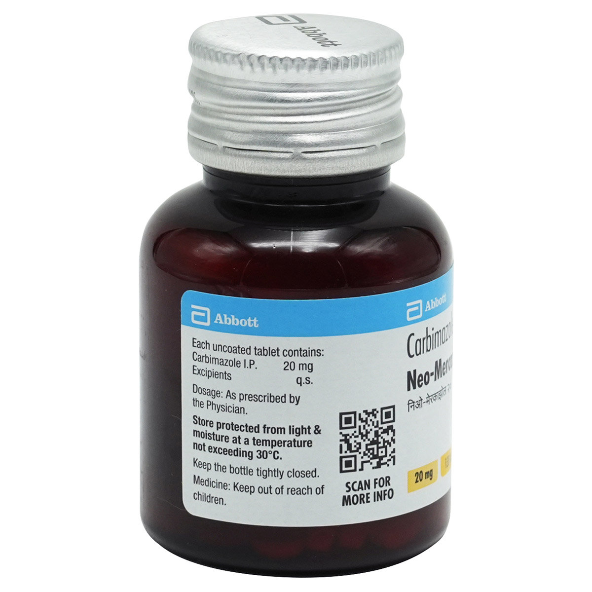 Neo-Mercazole 20 Tablet 130's, Pack of 1 TABLET Neo-Mercazole 20 Tablet 130's, Pack of 1 TABLET