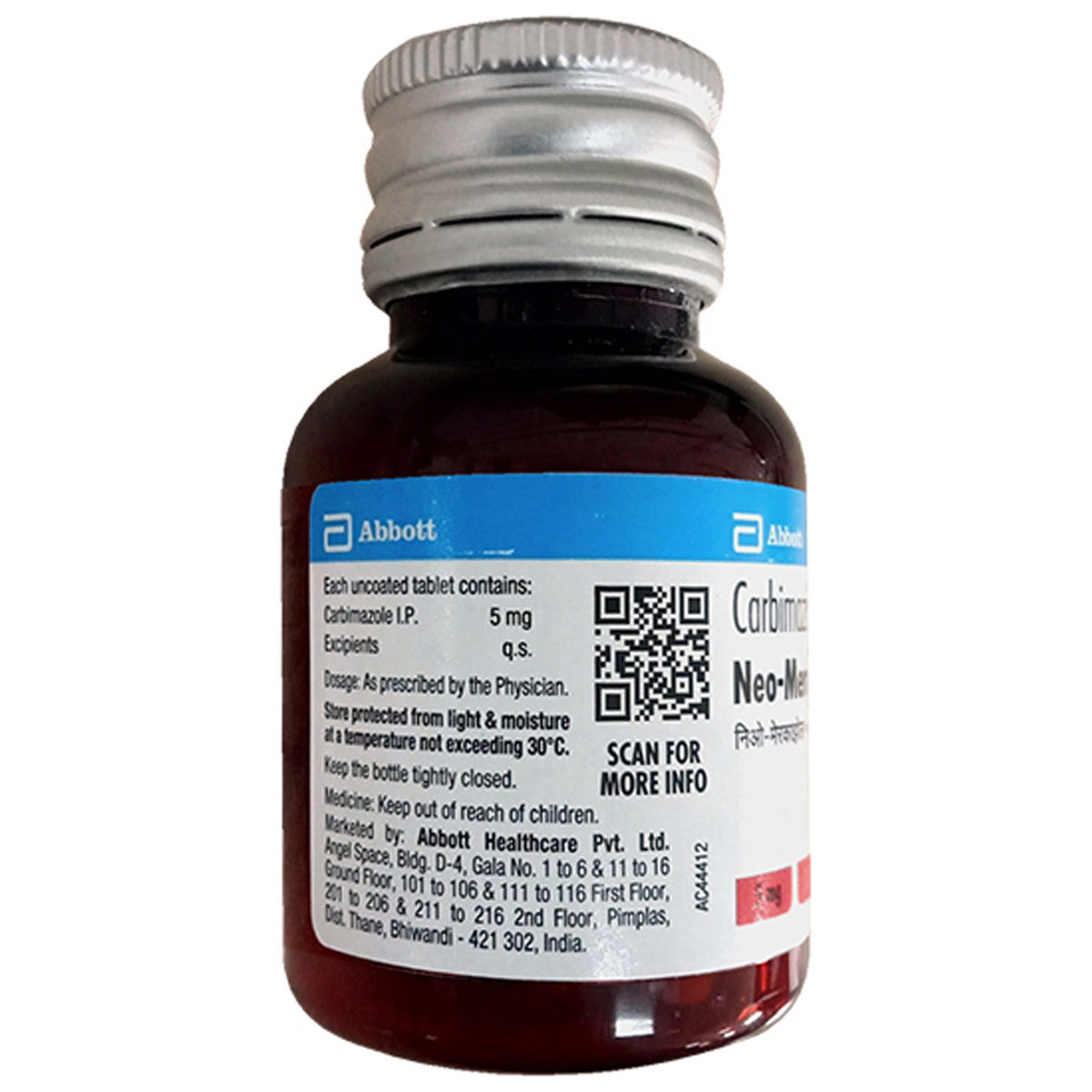 Neo-Mercazole 5 Tablet 130's, Pack of 1 Tablet Neo-Mercazole 5 Tablet 130's, Pack of 1 Tablet