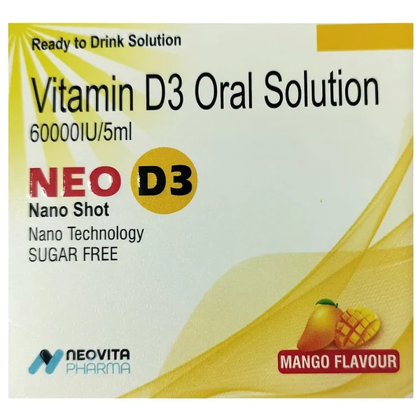 Neo D3 Nano Shot Sugar Free Mango Flavour Oral Solution 5 ml