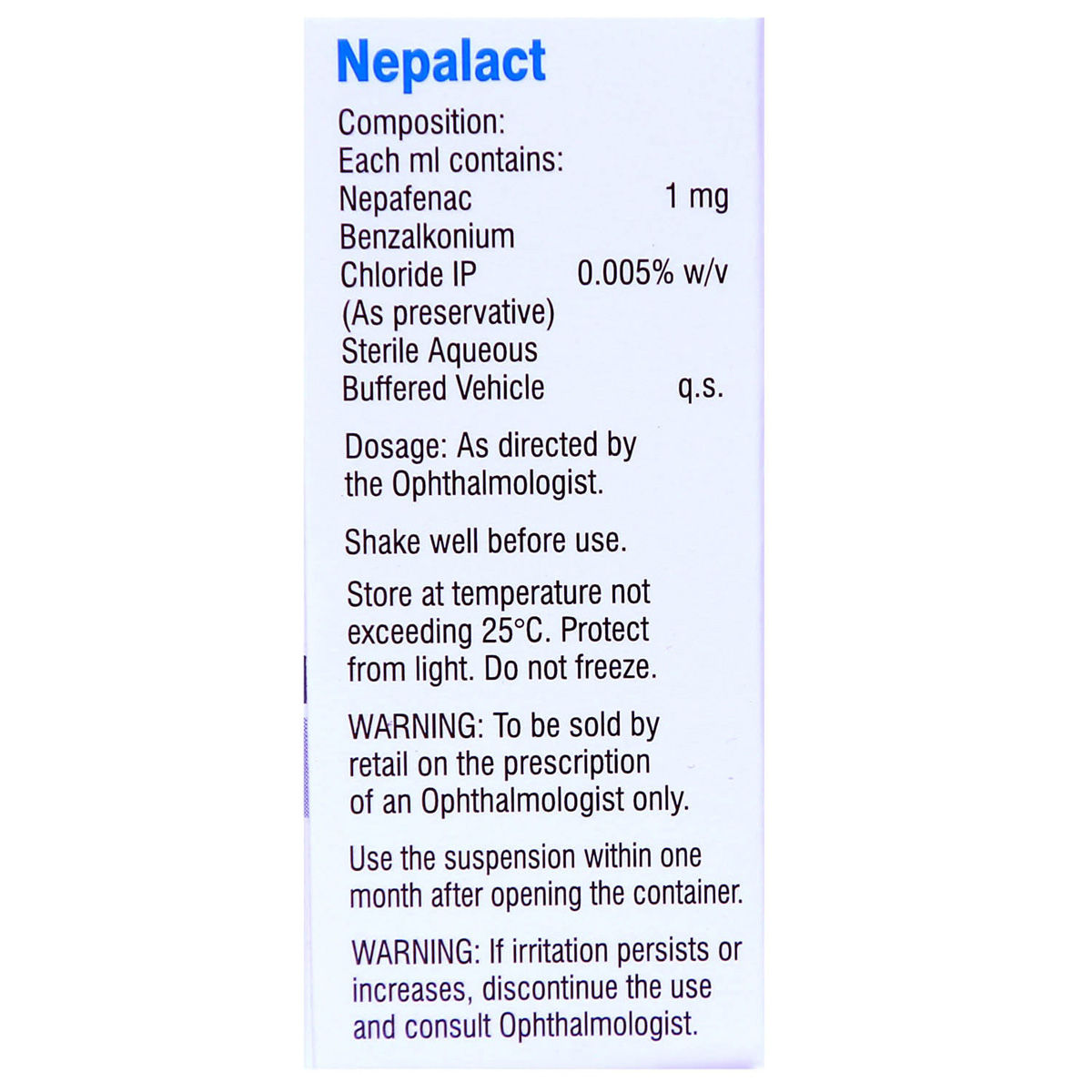 Nepalact Eye Drops 5 ml Price, Uses, Side Effects, Composition - Apollo ...