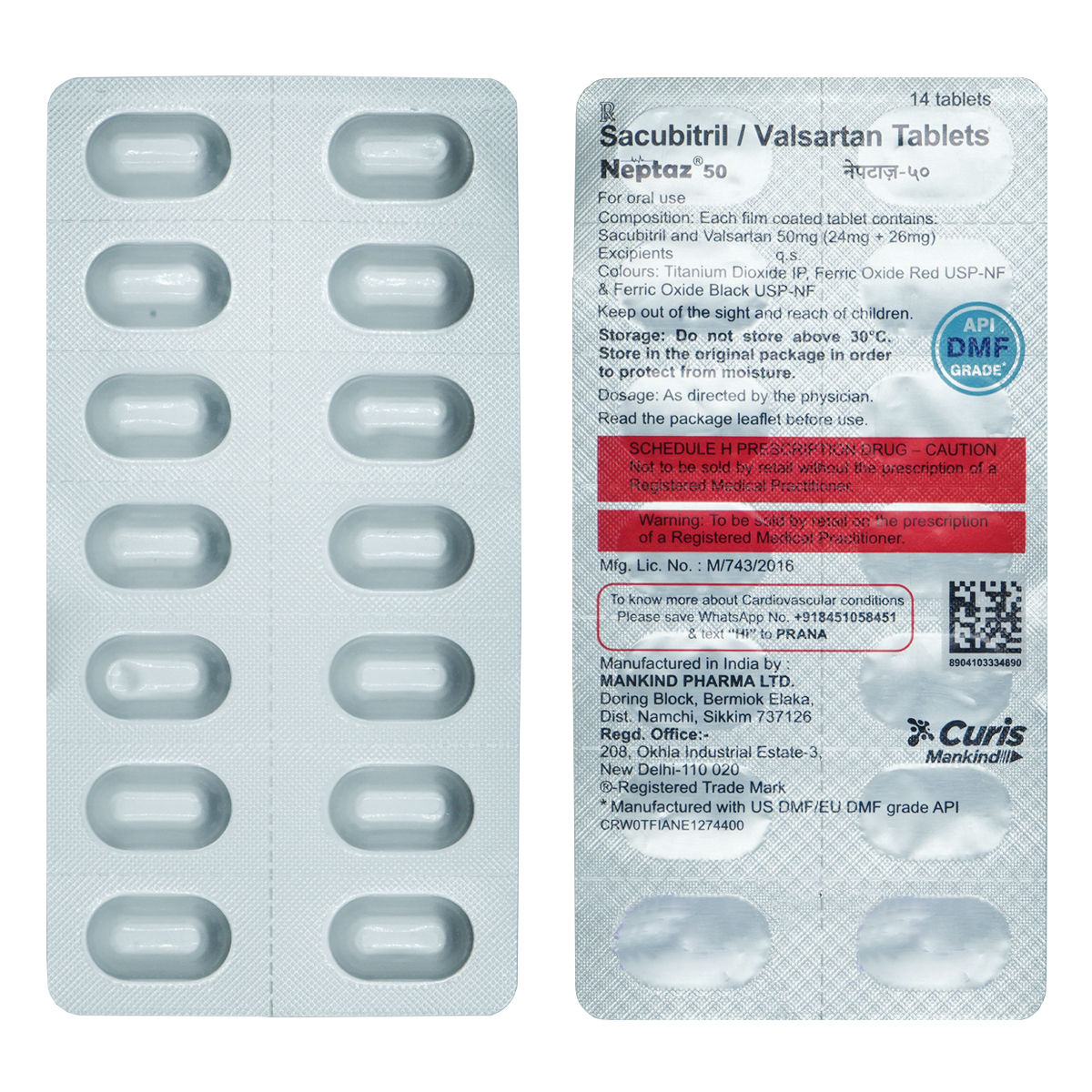 Buy Neptaz 50 Tablet 14's Online